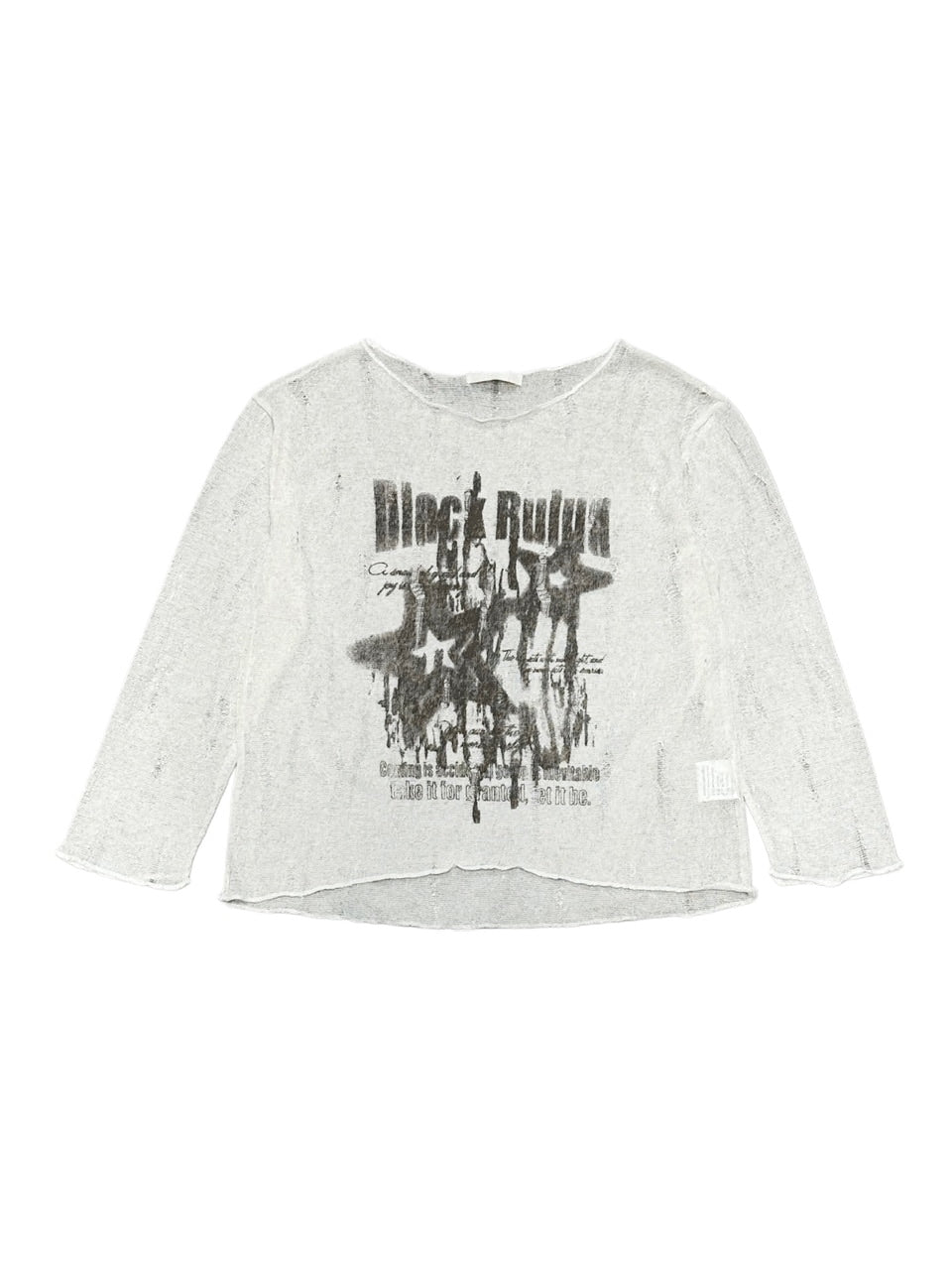 受注制【Never mind the XU】see-through damage knit (2color) / 【ネバーマインドザエックスユー】シースルーダメージサマーニット