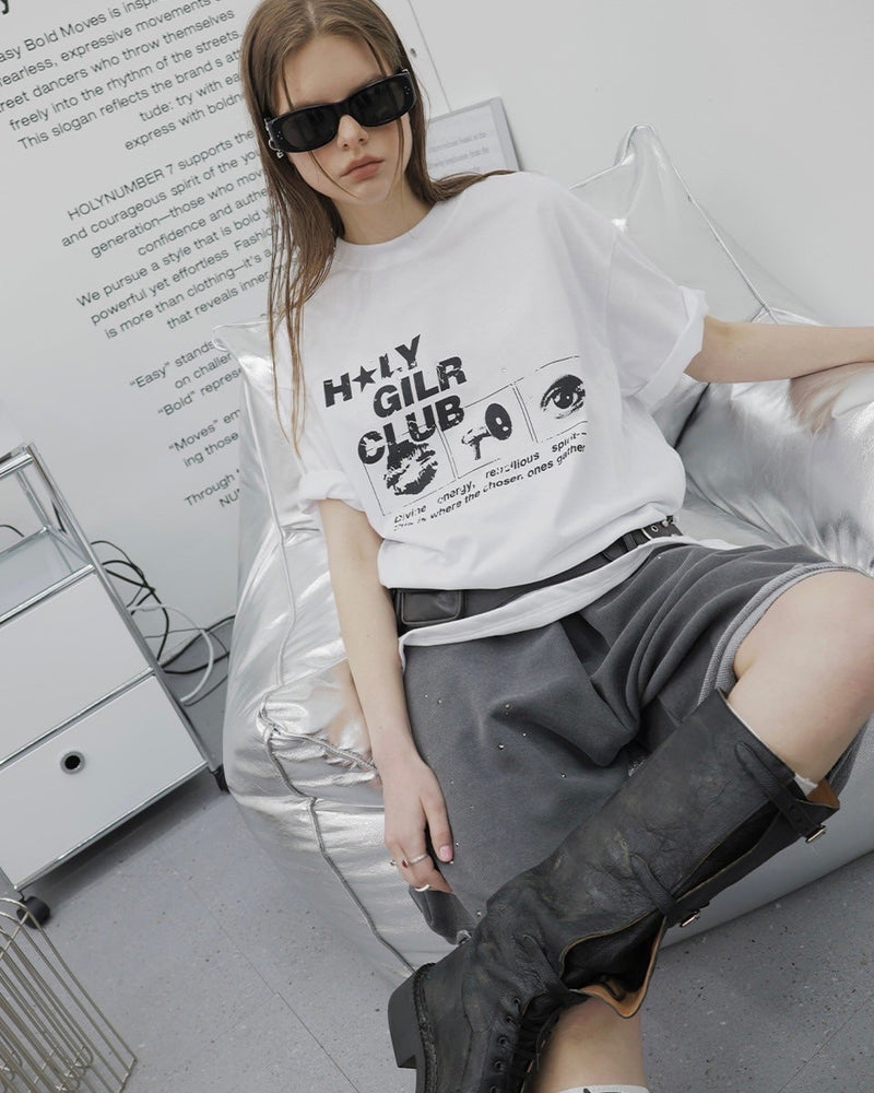 【HOLY NUMBER 7】OVERSIZED GRAPHICS SHORT SLEEVE T-SHIRT / 【ホーリーナンバーセブン】オーバーサイズプリント半袖Tシャツ