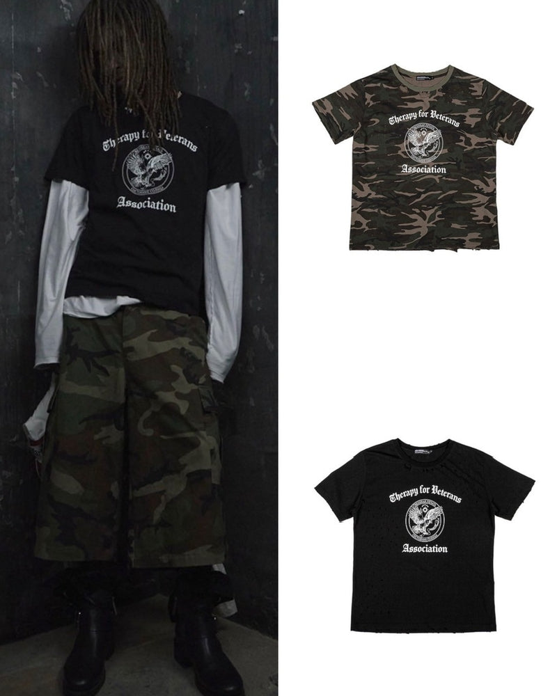 【SUNDAY OFF CLUB】TOV Hand Distressed Short Sleeve
