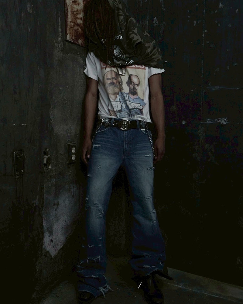 【SUNDAY OFF CLUB】RAVAGE Flared Denim