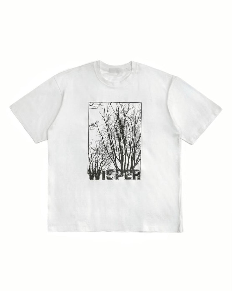 【Chikashitsu +】whisper tree t-shirt (3color) / 【チカシツプラス】ウィスパーツリープリント半袖Tシャツ