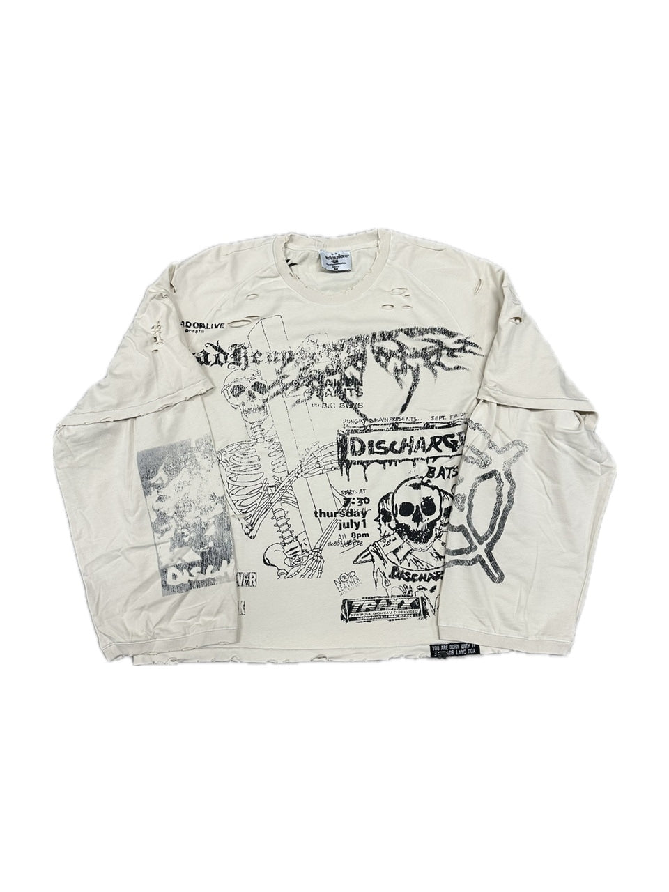 【F.V.V.O】SKELETON BROKEN HOLE T-SHIRT