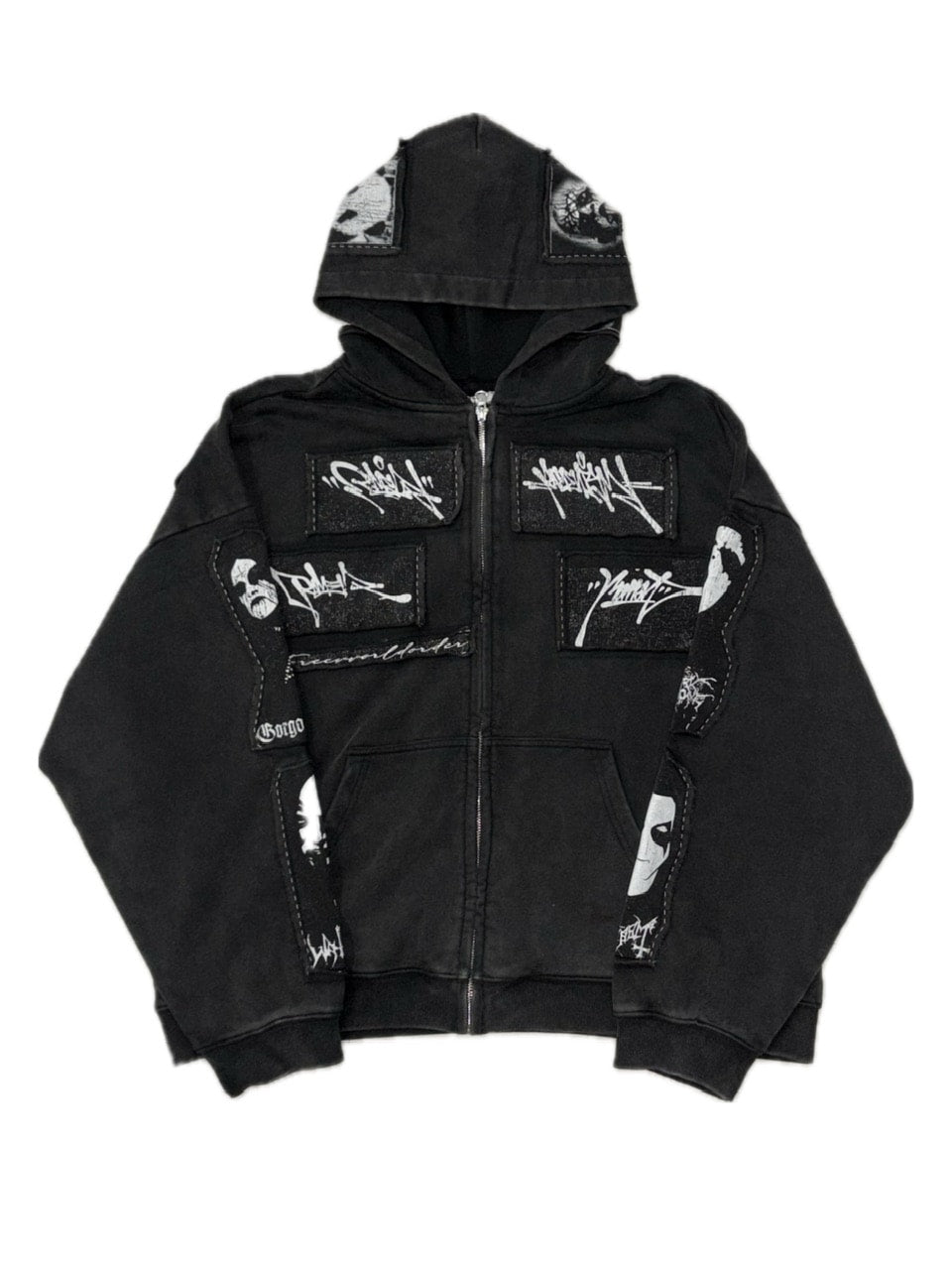 【F.V.V.O】WHOOPAPPLIQUE ZIP-UP HOODIE
