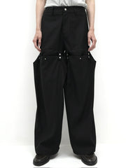 【CS】FLOW FIT DRAPE SLACKS(BLACK)
