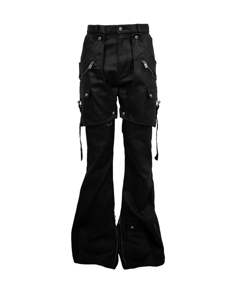 【Rosen Kreuz】SIDE BELT DOCKING FLARE PANTS