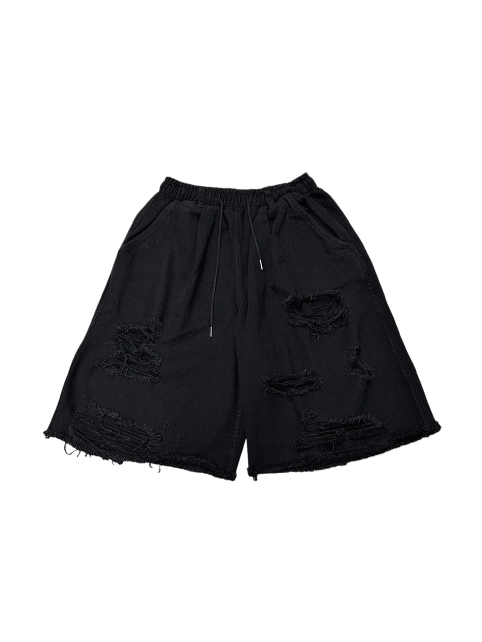 受注制【Never mind the XU】damage denim half pants