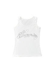 受注制【Never mind the XU】rhinestone sleeveless (3color) / 【ネバーマインドザエックスユー】ラインストーンタンクトップ