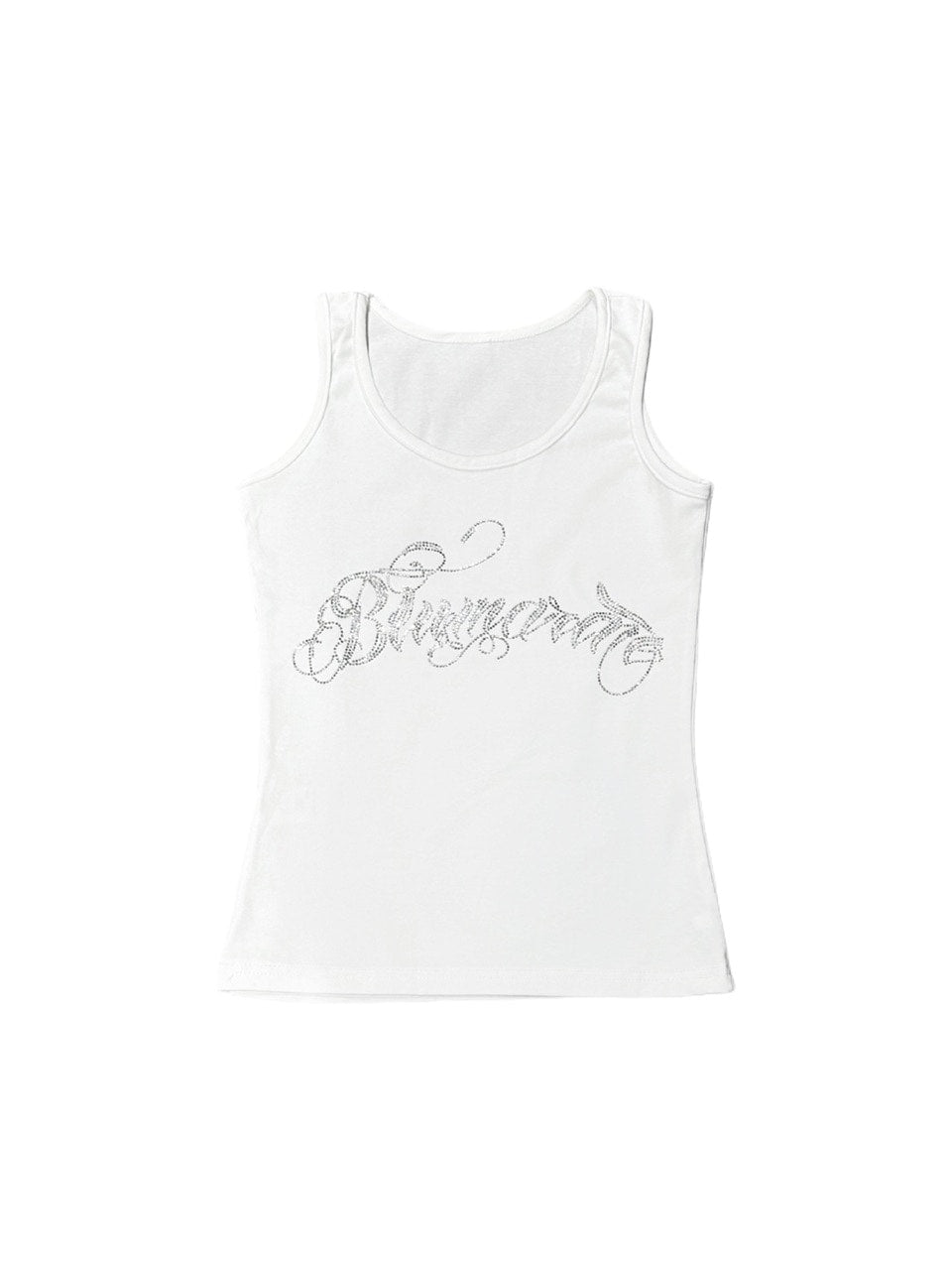 受注制【Never mind the XU】rhinestone sleeveless (3color) / 【ネバーマインドザエックスユー】ラインストーンタンクトップ