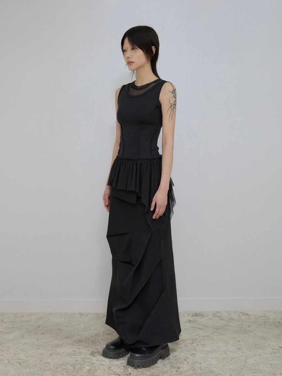 【FLAREUP】Layered Lace Frill Sleeveless