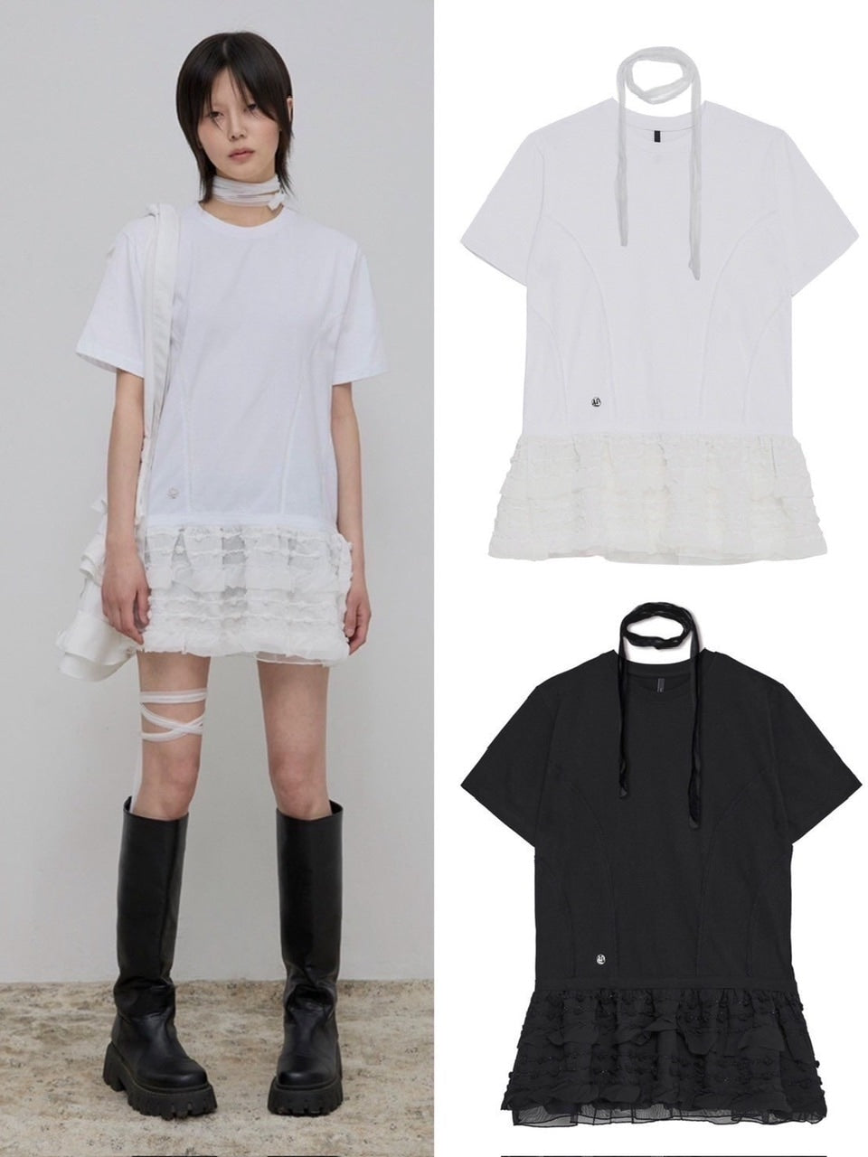 【FLAREUP】Layered Lace T-Shirt