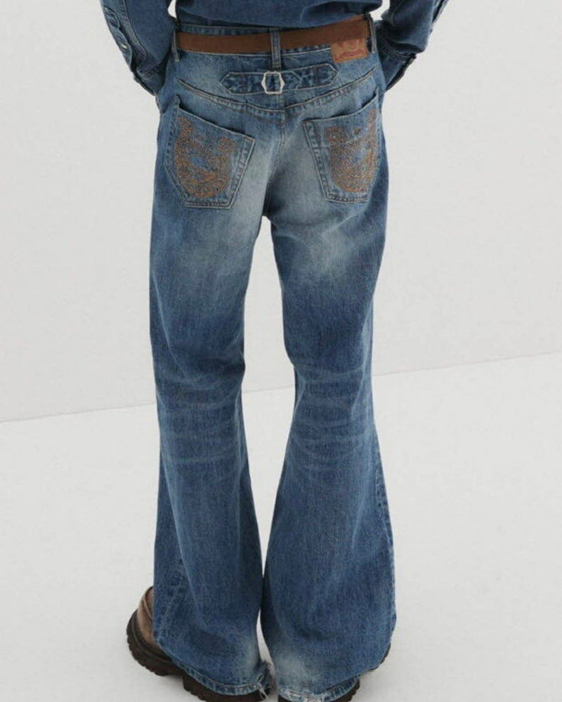 【DNSR】Western Flare Denim Pants