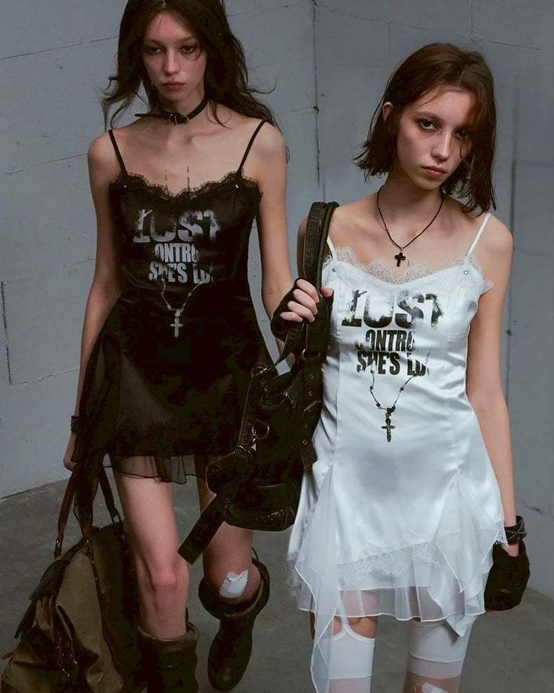 【Cest Nous】Satin Lace Camisole Dress / 【セヌー】サテンレースキャミワンピース