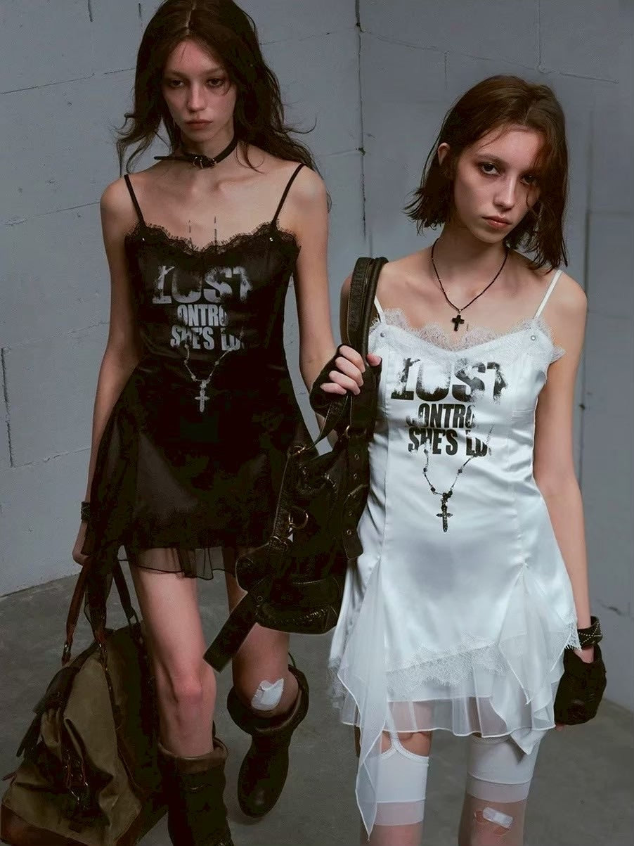 【Cest Nous】Satin Lace Camisole Dress / 【セヌー】サテンレースキャミワンピース