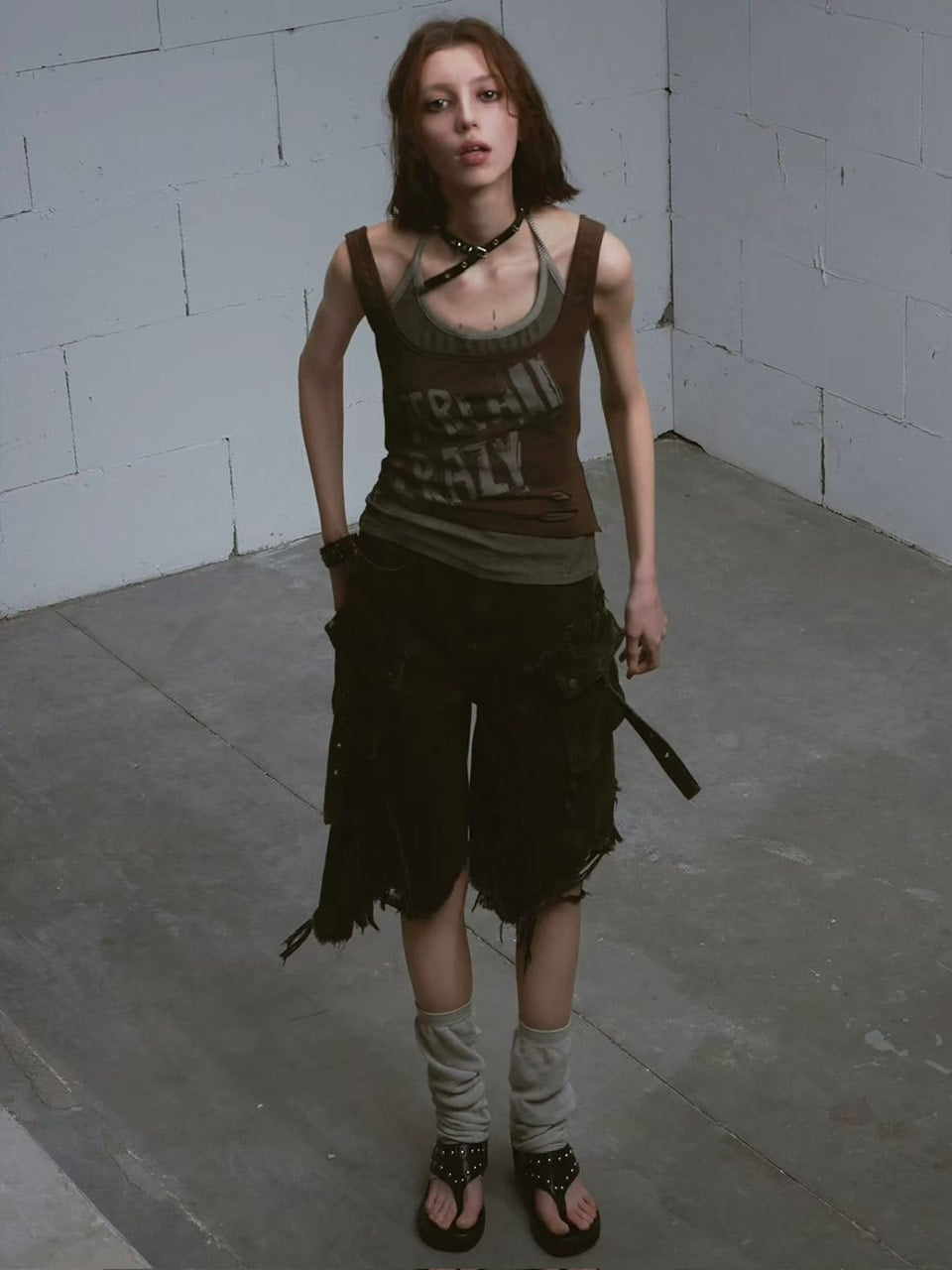 【Cest Nous】Denim Capri Pants