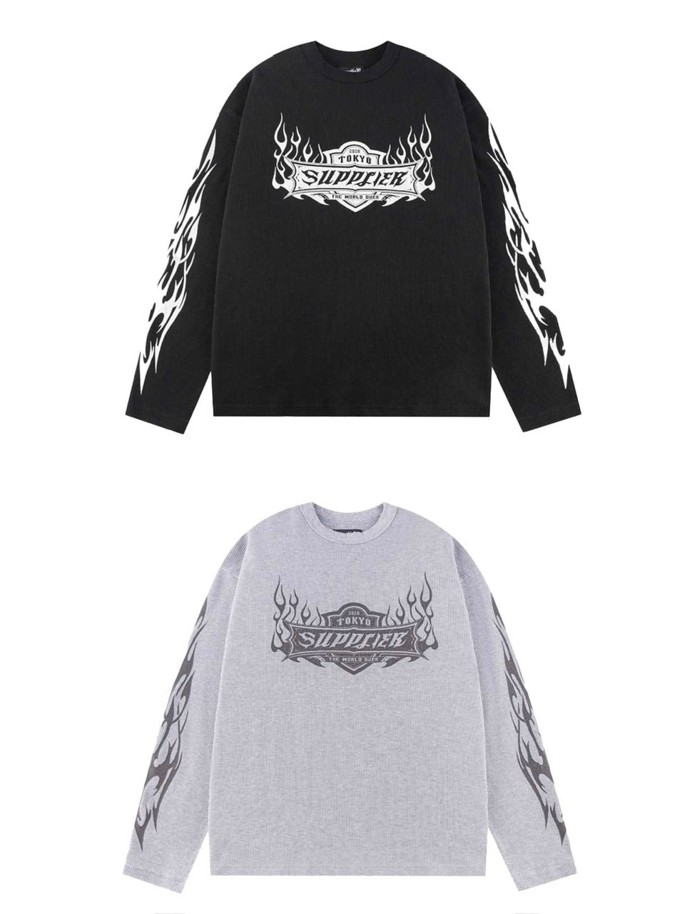【SUPPLIER】Tribal Fire Pattern Thermal Long Sleeve
