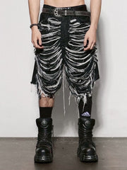 【DND4DES】HEAVILY DISTRESSED DENIM SHORTS