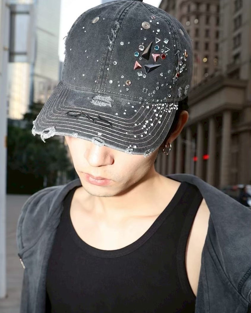 【DND4DES】DIAMOND DISTRESSED CAP
