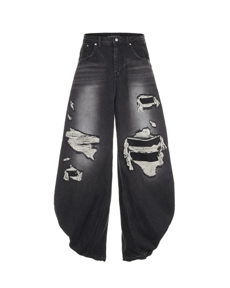 【SURGERY】surgery double folding over wide baggy jeans / 【サージェリー】オーバーサイズワイドバギーデニムパンツ