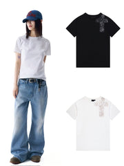 【AAKAM】CROS2 Printed Half Top