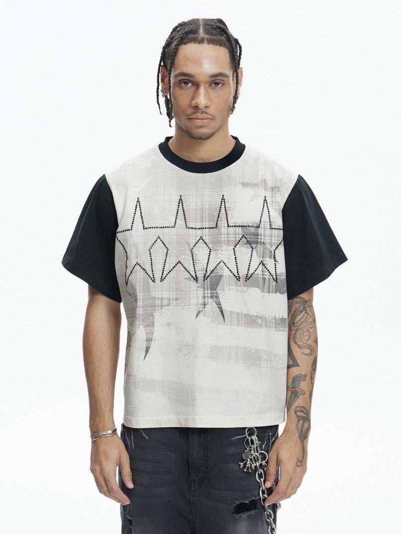 【DND4DES】STAR HOT DIAMOND CONTRAST COLOR T-SHIRT