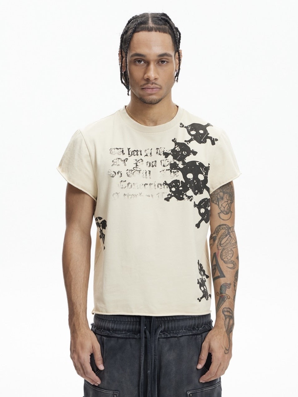 【DND4DES】SKULL WAISTCOAT T-SHIRT