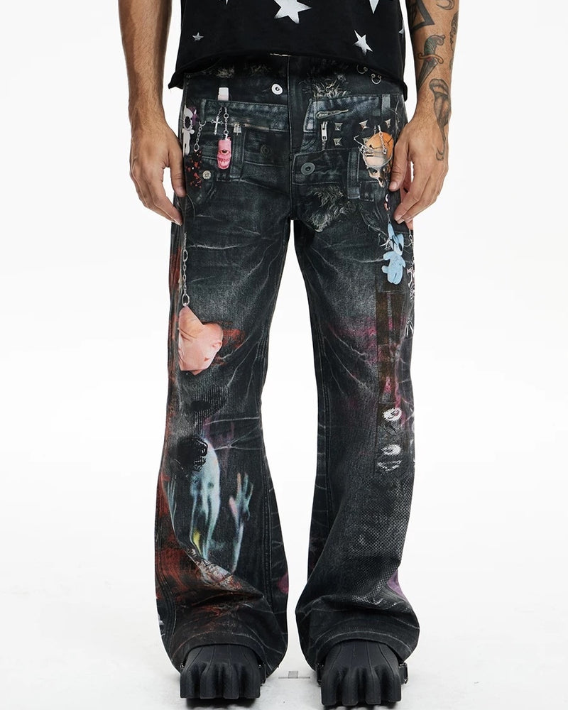 【DND4DES】MULTI-WAIST PENDANT GRAPHIC PANTS