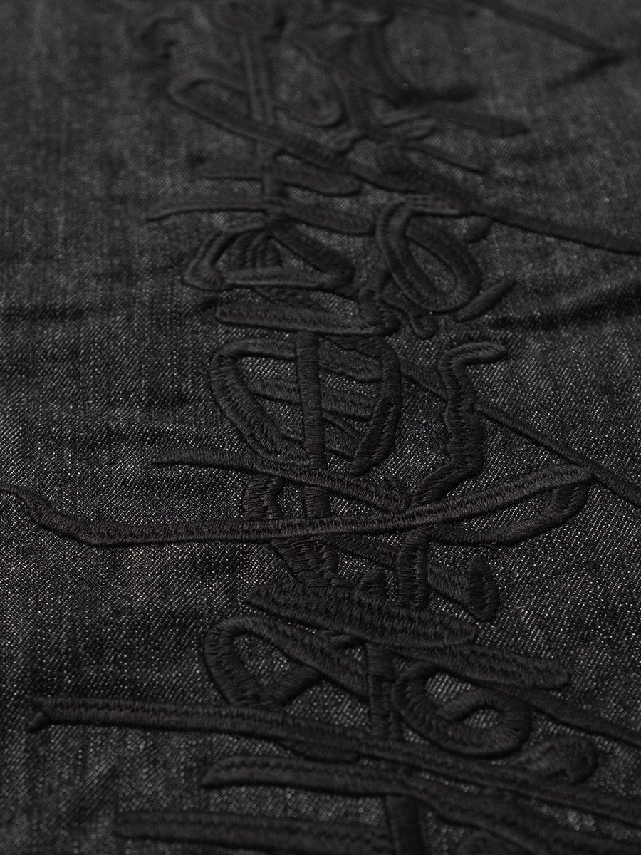 【F.V.V.O】RED SELVEDGE EMBROIDERED RAW DENIM JEANS