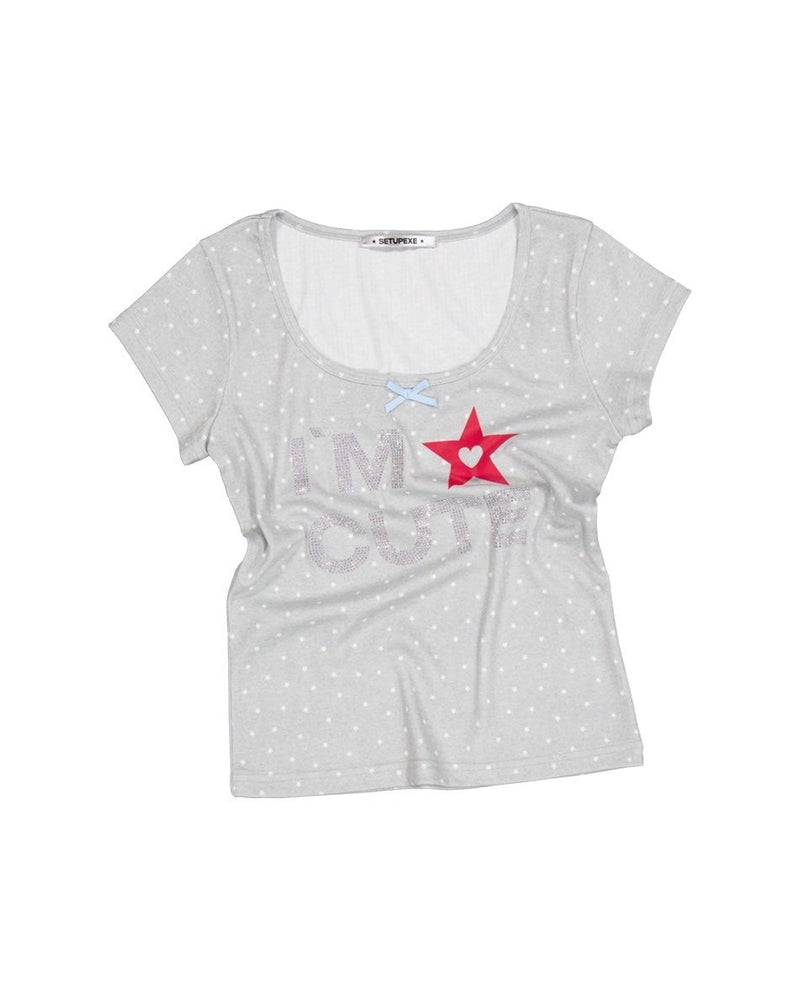 【SETUP‐EXE】I'M CUTE TOP / 【セットアップエグゼ】アイムキュート半袖Tシャツ