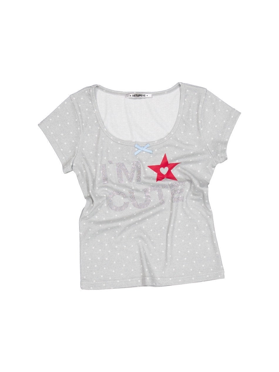 【SETUP‐EXE】I'M CUTE TOP / 【セットアップエグゼ】アイムキュート半袖Tシャツ