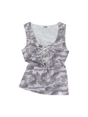 【SETUP‐EXE】CAMO RAW EDGE SLEEVELESS / 【セットアップエグゼ】カモローエッジタンクトップ