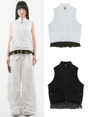 【TUOMIO】EYELET FRILL VEST / 【トゥオミオ】アイレットフリルベスト