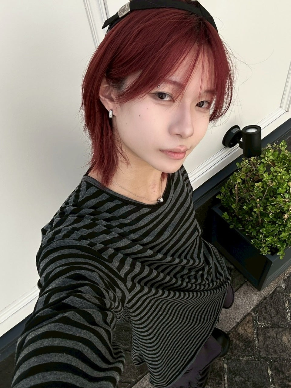 国際配送【LUV CODE】stripe long sleeve tee