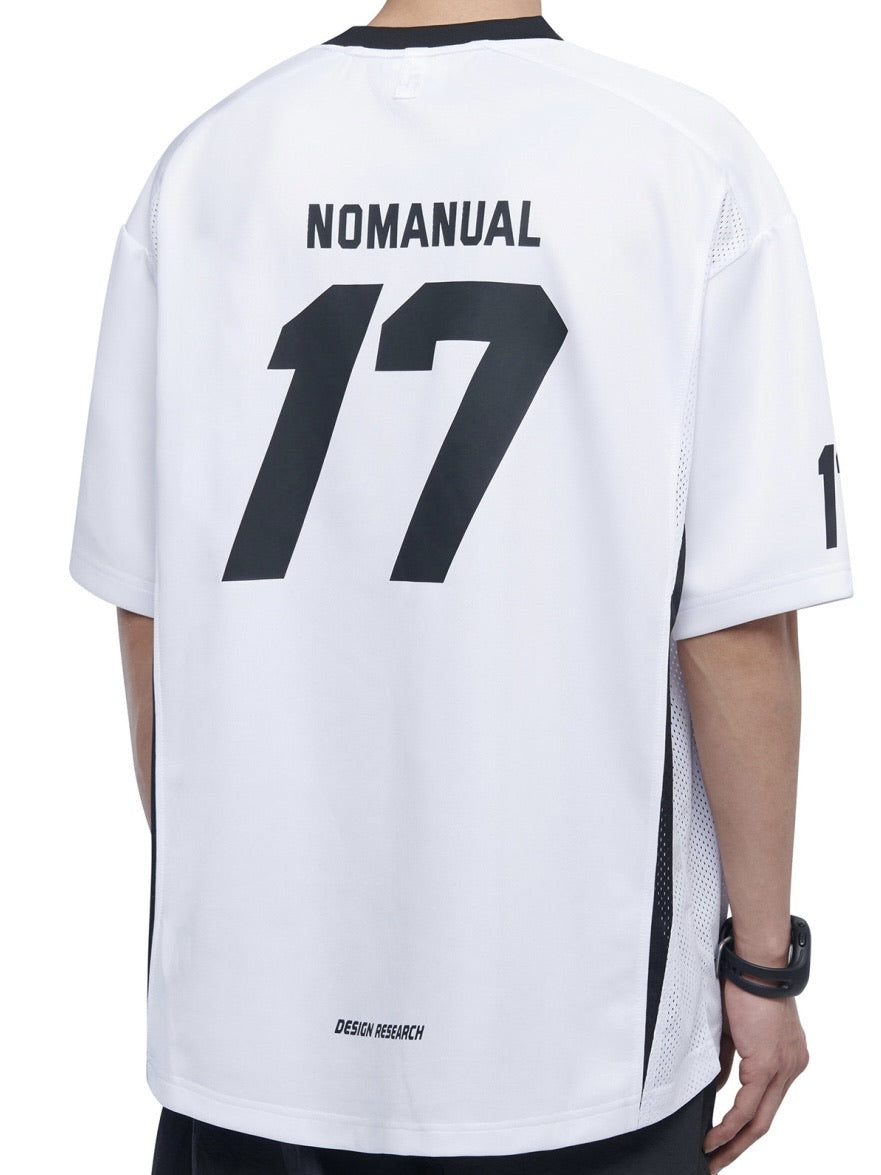 【NOMANUAL】17 MESH BLOCK FOOTBALL JERSEY