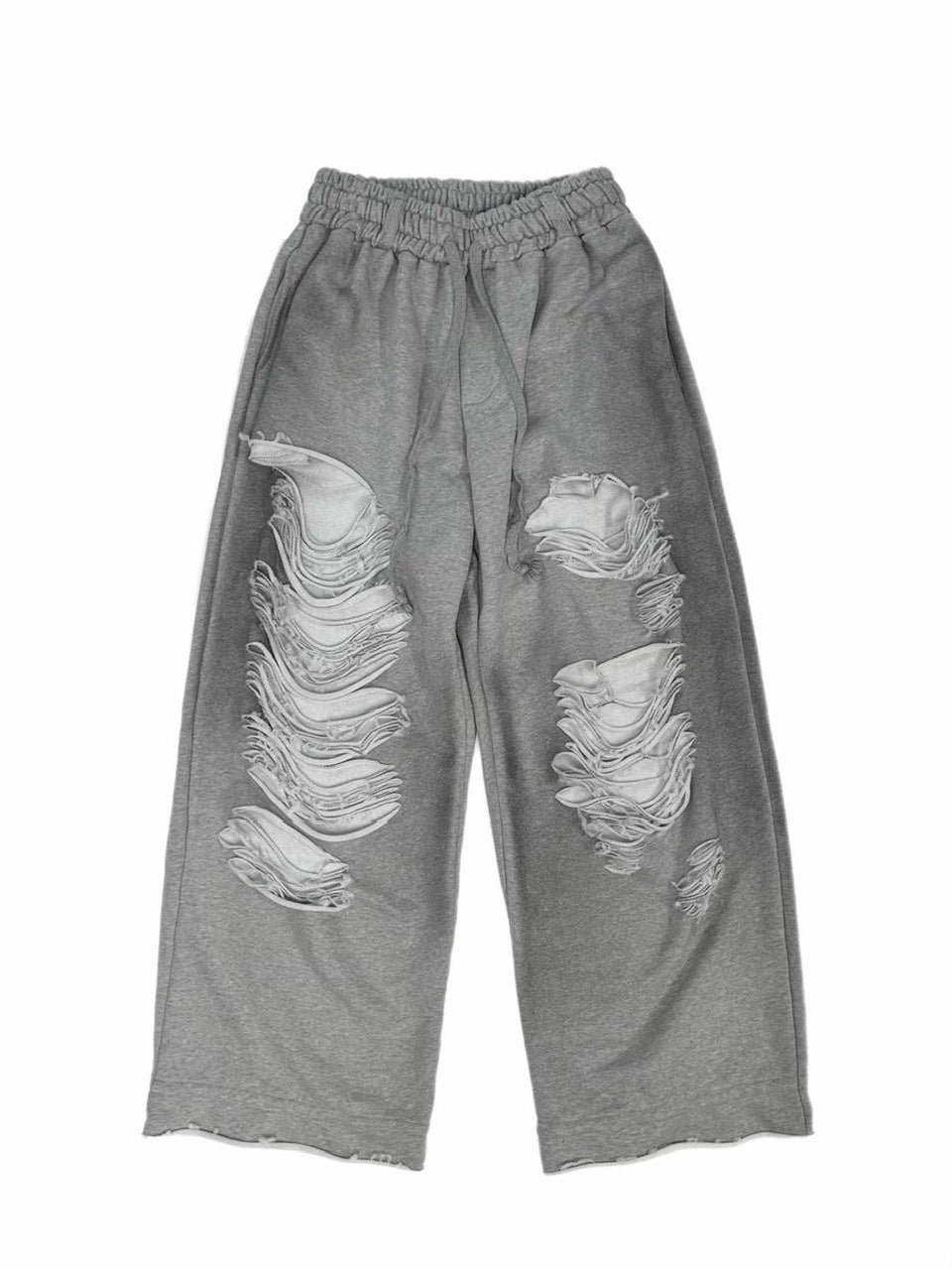 受注制【Chikashitsu +】oiled wash damage sweat pants / 【チカシツプラス】オイルドウォッシュダメージスウェットパンツ (2color)