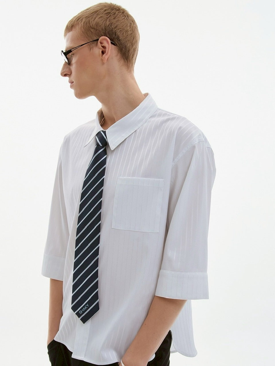 【ESC STUDIO】shaky tie chil shirt/ 【イーエスシーステュディオ】シェイキータイチル半袖シャツ