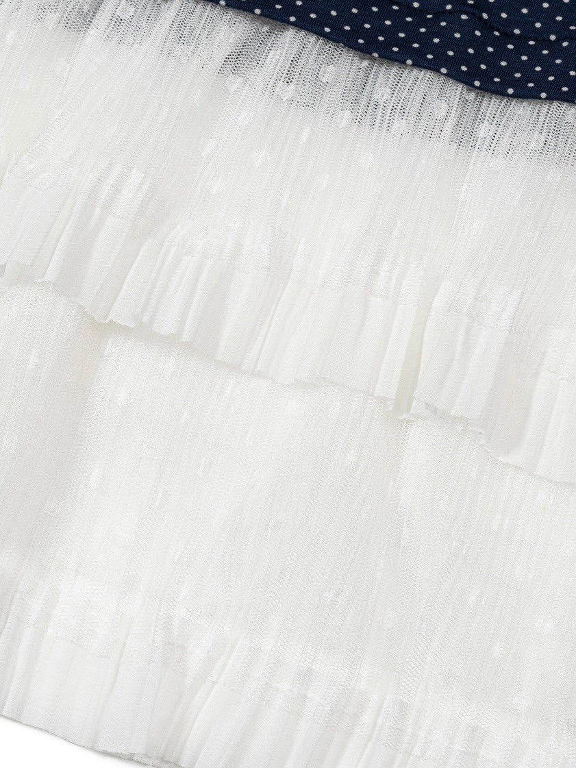 【Uglyshadow】DOTTED RUFFLE DRESS / 【アグリーシャドウ】ドットラッフルチュニック