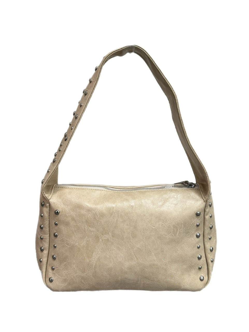 受注制【Chikashitsu +】square studs bag / 【チカシツプラス】スクエアスタッズバッグ (2color)