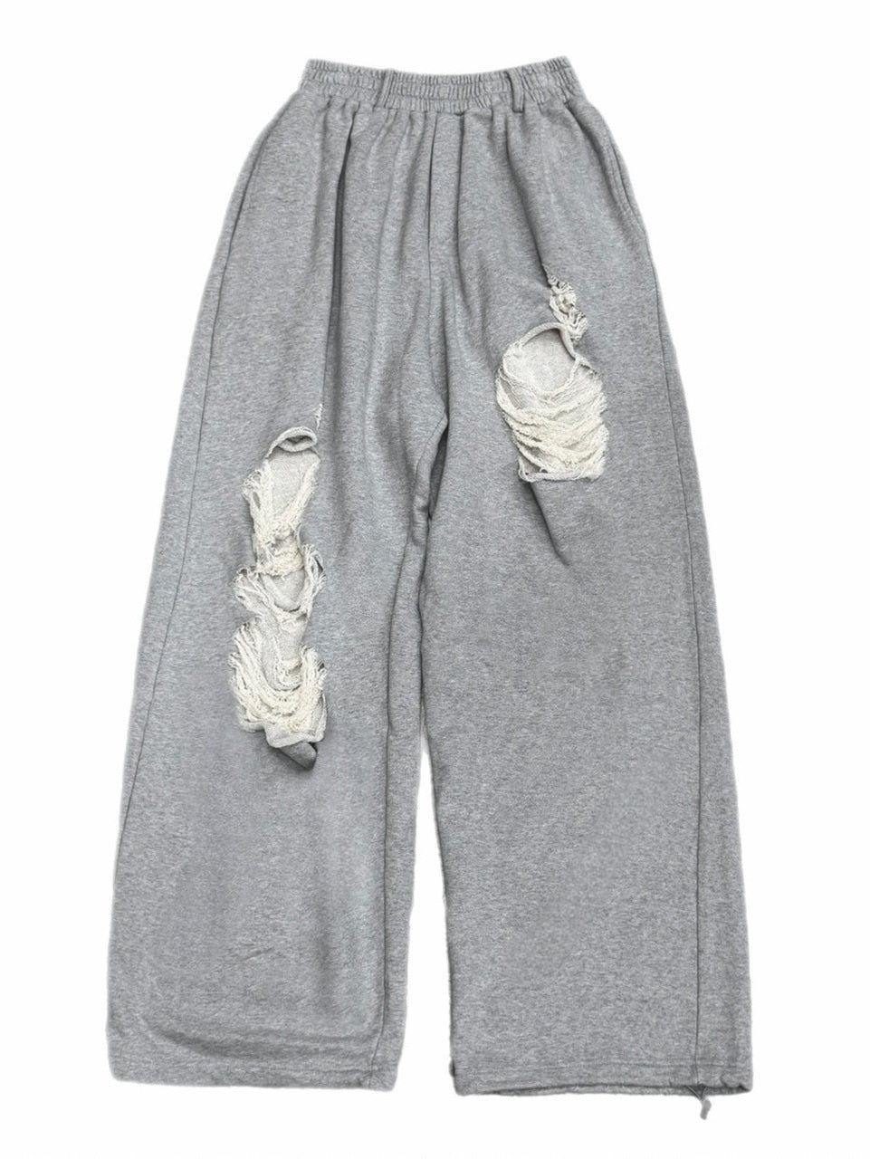 受注制【Chikashitsu +】full length crash sweat pants (2color
