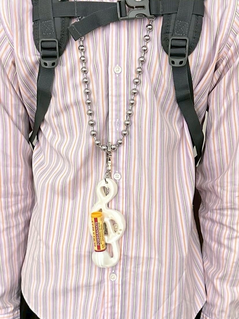 【EVERYTHINGS】HEAVENLY(TREBALM) / 【エブリシングス】ホワイトスターリーミュージックモチーフリップケースキーリング