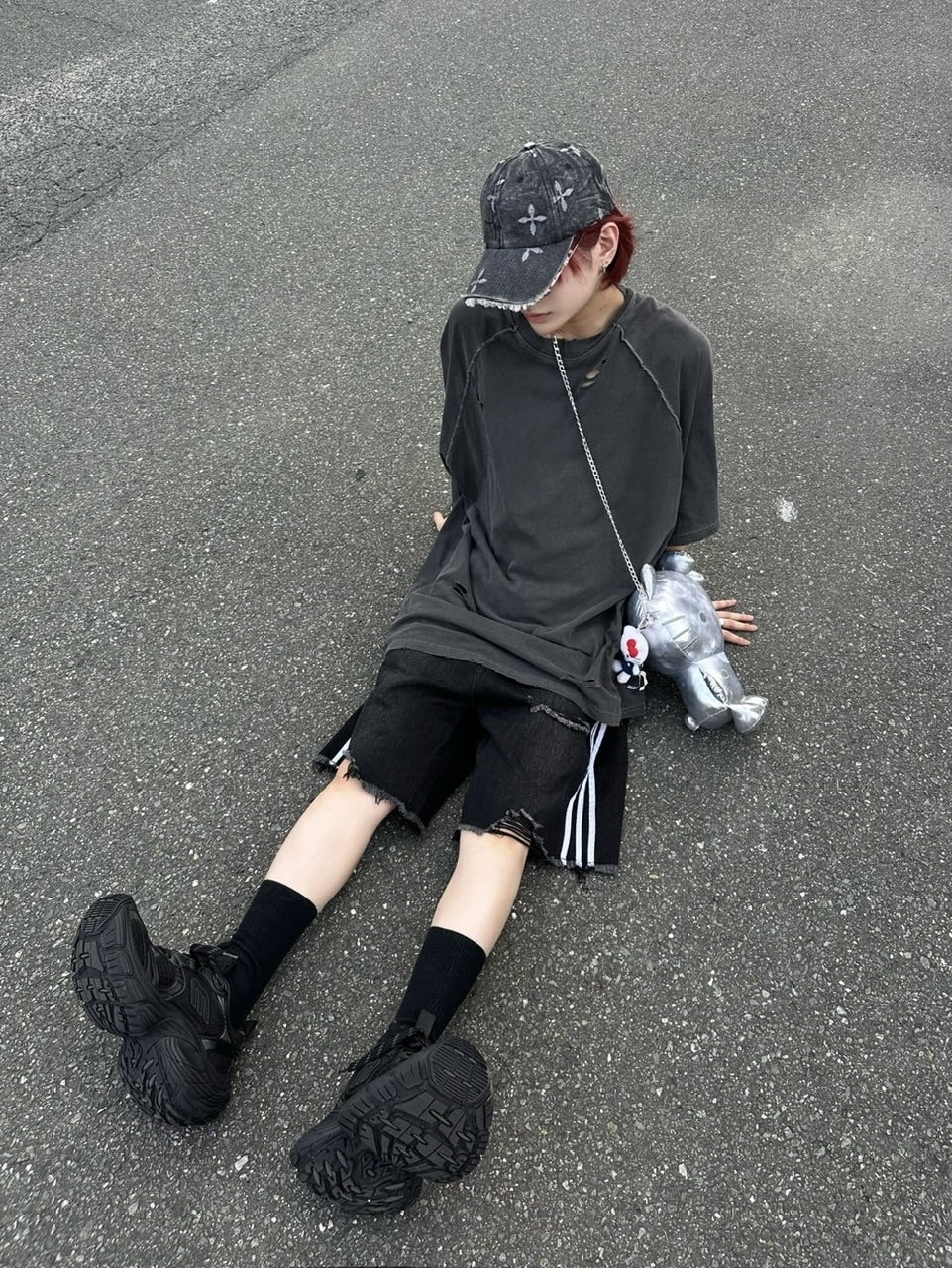 受注制【LUV CODE】pigment damage tee (2color)