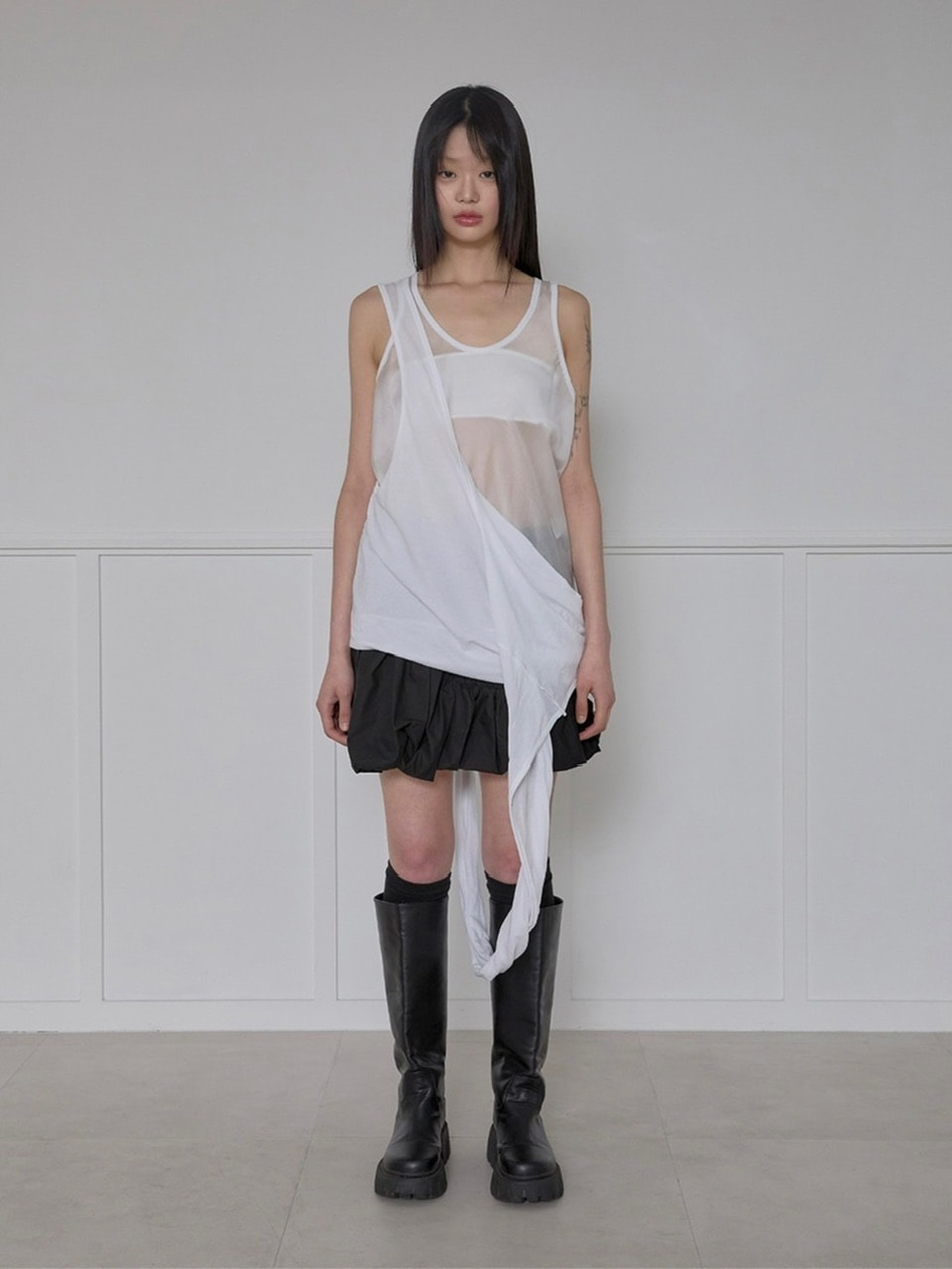 【FLAREUP】Asymmetrical Layered Sleeveless