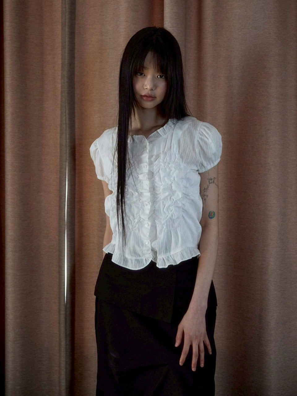 【FLAREUP】Saya Frill Puff Blouse