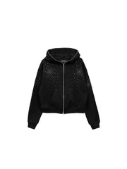 【IFEELLUCKY】Bling hood zip-up / 【アイフィールラッキー】ブリンフードジップアップパーカー