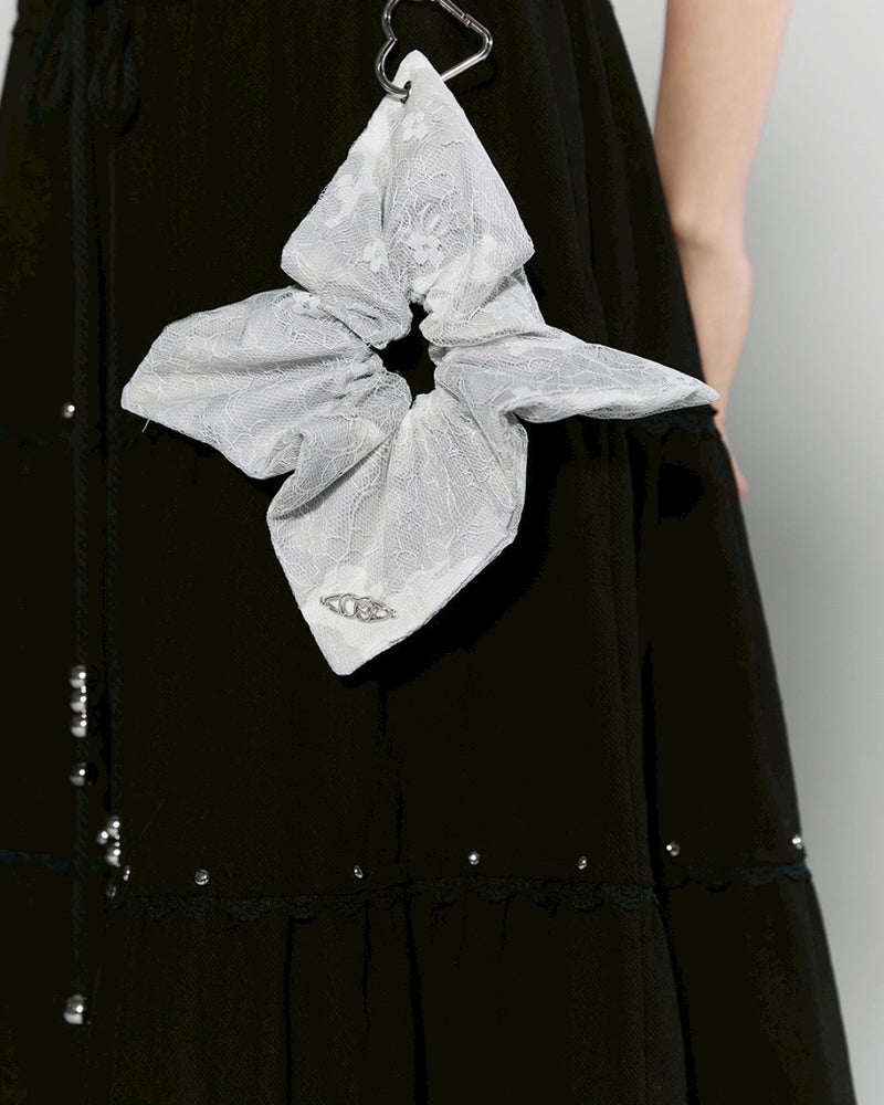 【CHERRYQUIRI】ribbon shape lace scrunchie