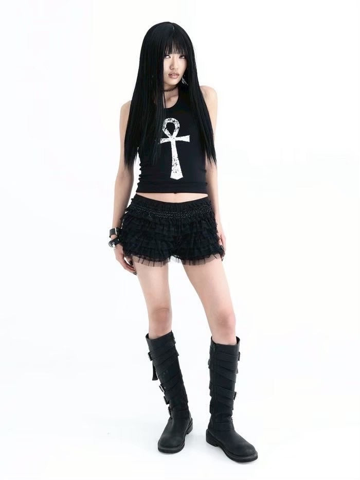 【KAIYA】Ankh Halter neck tank top / 【カイヤ】アンクホルターネックタンクトップ