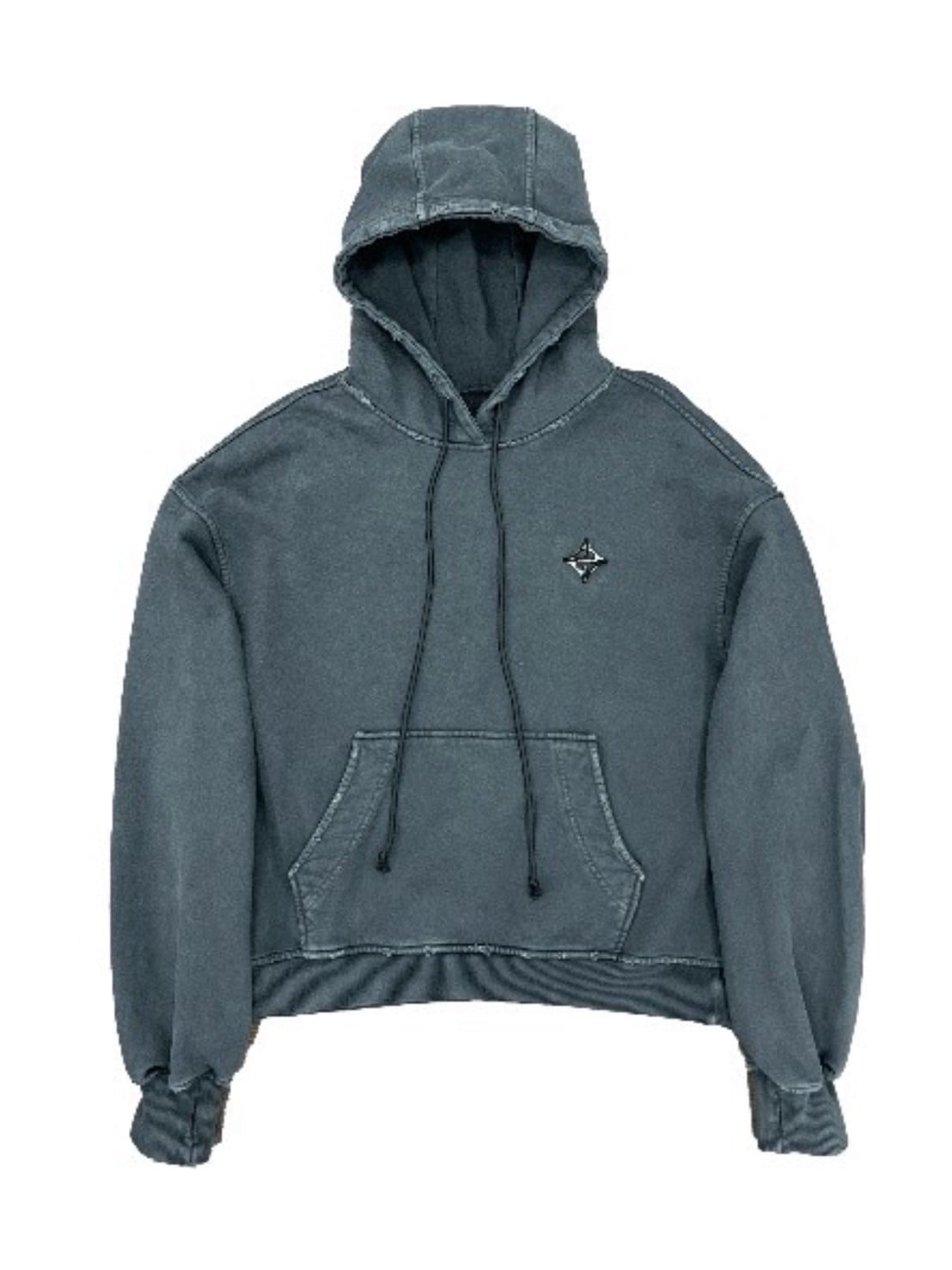 【BLR BLUER】Signature Ornament Damaged Hoodie