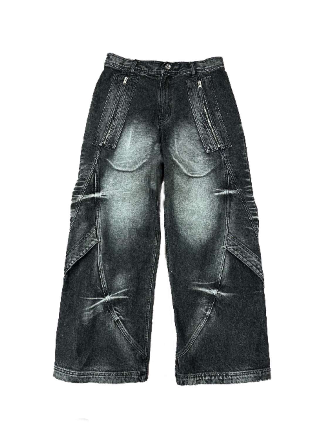激レア BLR BLUERハイダメージデニムパンツ BLR(ビーエルアール