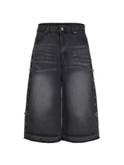 【SURGERY】SURGERY Clover Line denim bermuda pants / 【サージェリー】サージェリークローバーラインデニムバミューダパンツ