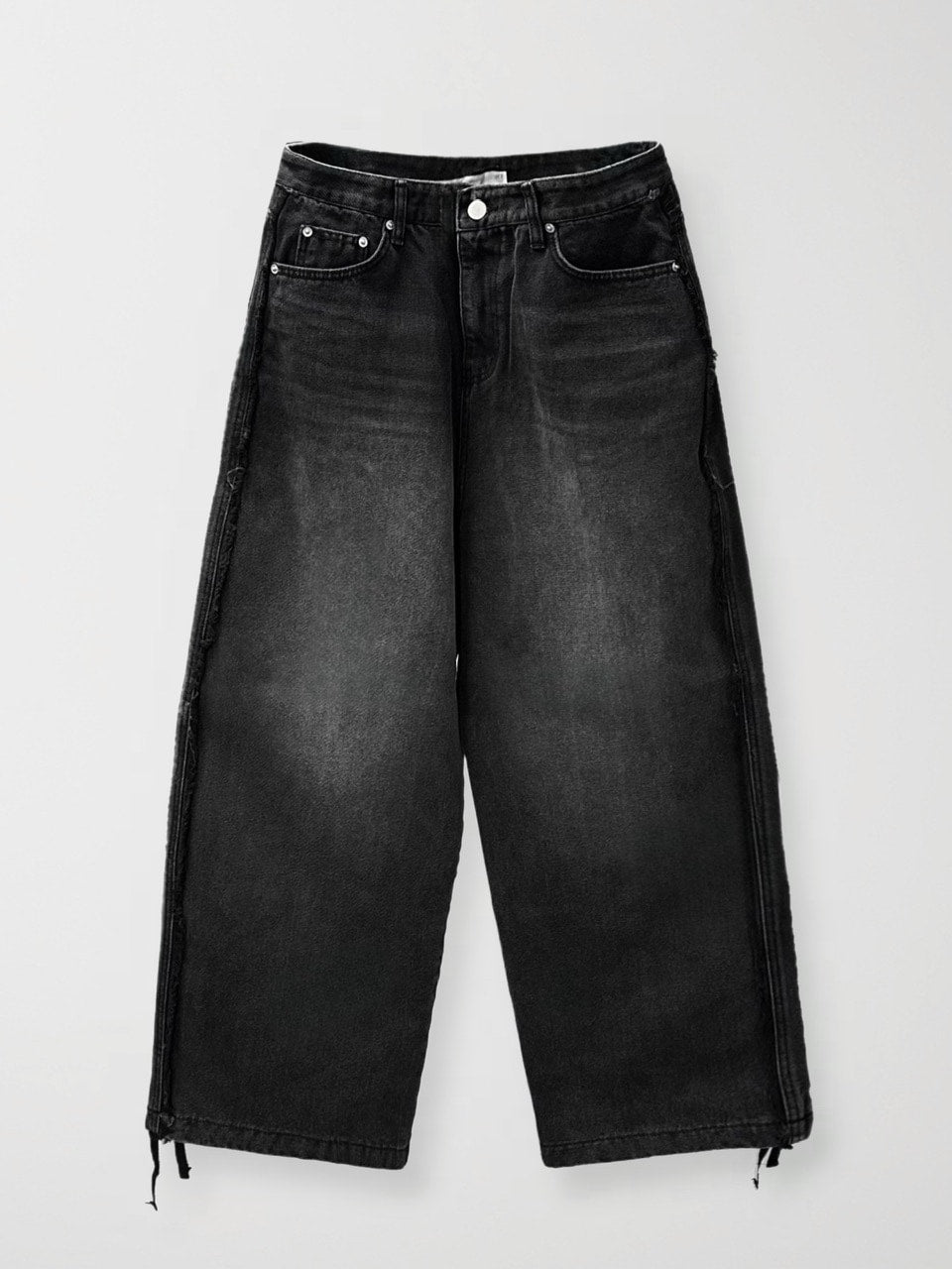 大阪店WEB限定受注制【Chikashitsu +】 fringe wide denim pants / 【チカシツプラス】フリンジワイドデニムパンツ