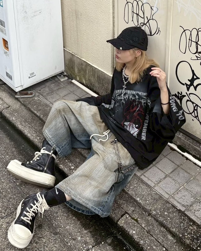 受注制【Never mind the XU】tribal denim half pants / 【エックスユードッグ】トライバルデニムハーフパンツ